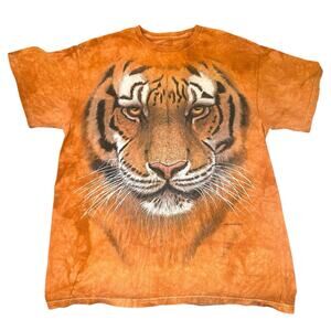 3D TEES by The Mountain Tiger T-Shirt Men's Large 2011 Jeremy Paul Orange